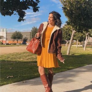 Cooperative Mustard High Low Dress